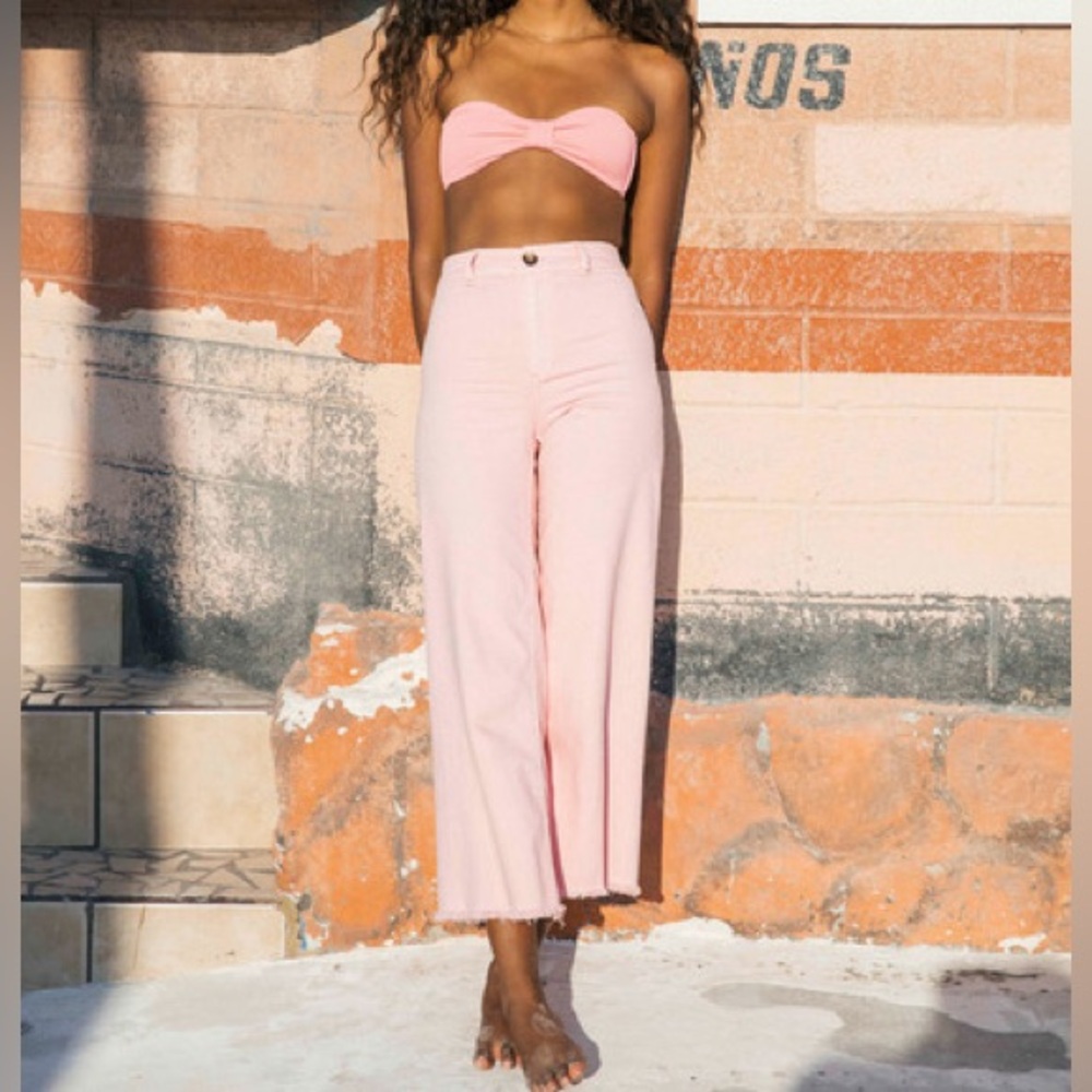 BILLABONG Pink Side Kick High Waist Wide Leg Pants! 💗 - Picture 8 of 16